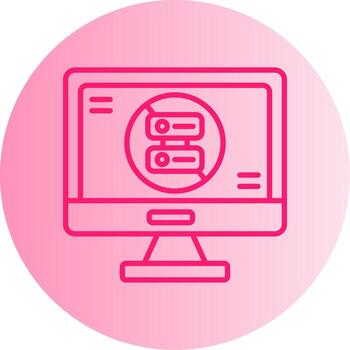 Serverless Function Icon Gradient Two Tone Circle vector