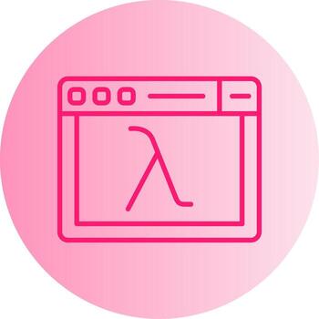 lambda función código bloquear degradado dos tono circulo vector