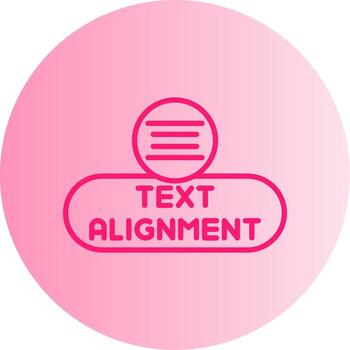 Align Text Button Gradient Two Tone Circle vector