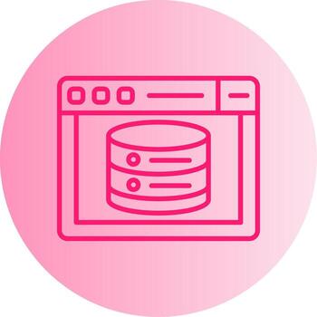 Web Caching Strategy Icon Gradient Two Tone Circle vector