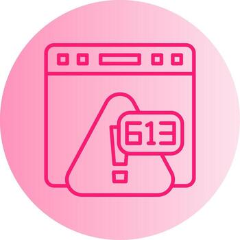 Error 613 Preview Generation Failed Gradient Two Tone Circle vector