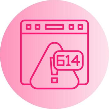 error 614 ab prueba colisión degradado dos tono circulo vector