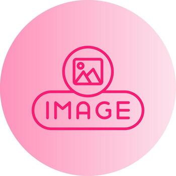 Insert Image Button Gradient Two Tone Circle vector