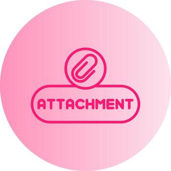 Add Attachment Button Gradient Two Tone Circle vector