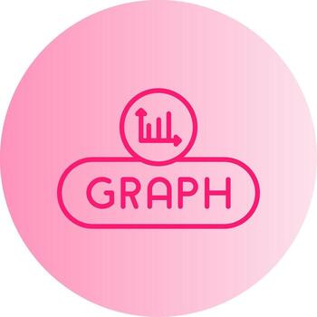 Generate Graph Button Gradient Two Tone Circle vector