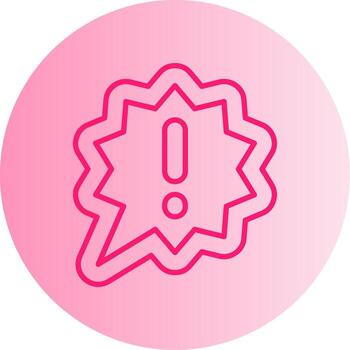 System Warning Alert Gradient Dual Tone Circle vector