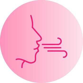 Deep Breathing Exercise Gradient Dual Tone Circle vector