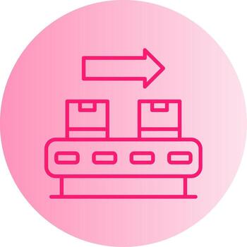 Automated Conveyor System Flow Gradient Dual Tone Circle vector