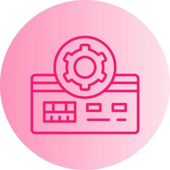 Credit Card Configuration Settings Gradient Dual Tone Circle vector