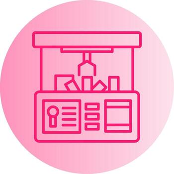 Arcade Claw Machine Gradient Dual Tone Circle vector
