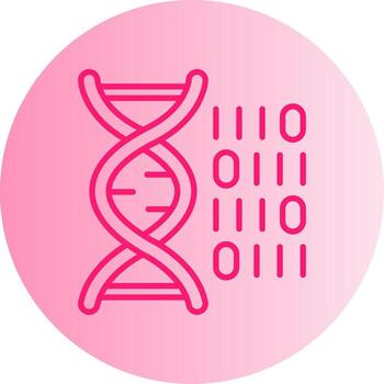 Genetic Code Structure Gradient Dual Tone Circle vector