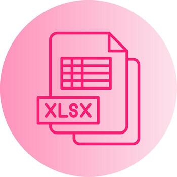 sobresalir xlsx sábana degradado doble tono circulo vector