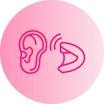 auditivo nervio función degradado doble tono circulo vector