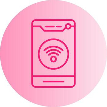 inalámbrico Wifi conexión degradado doble tono circulo vector