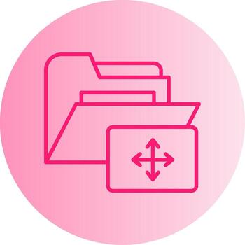 Drag and Drop Gradient Dual Tone Circle vector