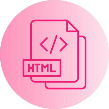 HTML Web Page Gradient Dual Tone Circle vector