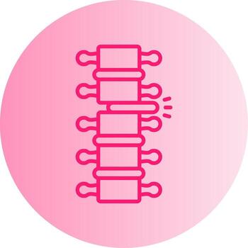 Spinal Bone Column Gradient Dual Tone Circle vector