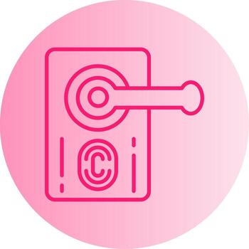Secure Smart Lock Gradient Dual Tone Circle vector
