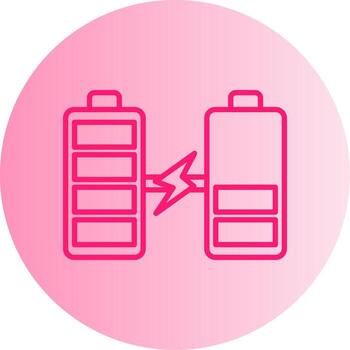Lithium Ion Battery Gradient Dual Tone Circle vector