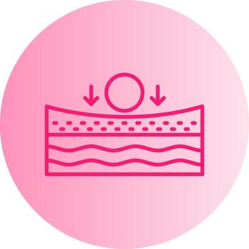 Elastic Flexible Support Gradient Dual Tone Circle vector