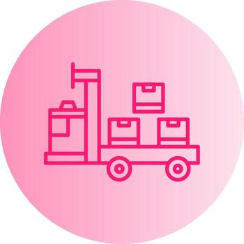 autónomo agv robot transporte degradado doble tono circulo vector