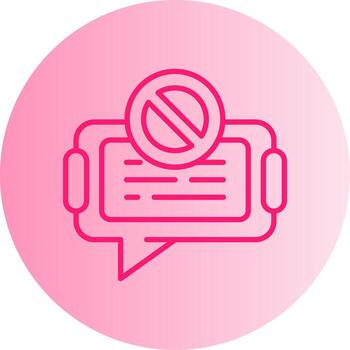 Blocked Chat Access Gradient Dual Tone Circle vector