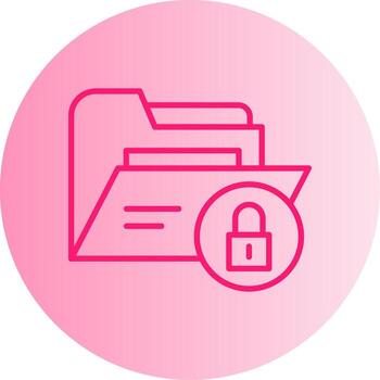 asegurado carpeta bloquear degradado doble tono circulo vector