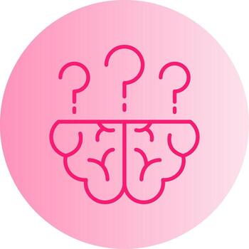 cierto yo conocimiento degradado doble tono circulo vector