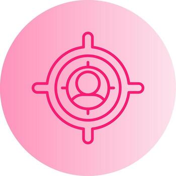 Target User Group Gradient Dual Tone Circle vector