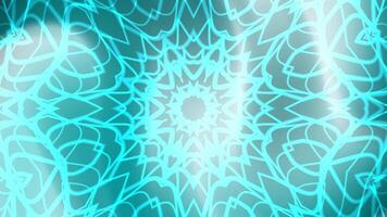 Aqua Fresh Blend Mesmerizing teal kaleidoscope pattern with geometric shapes seamlessly transforming in a dynamic abstract design video