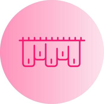 Intestinal Epithelium Layer Gradient Dual Tone Circle vector