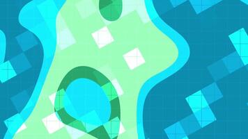 Aqua Shift Abstract animation featuring geometric shapes and organic forms evolving in dynamic motion background video