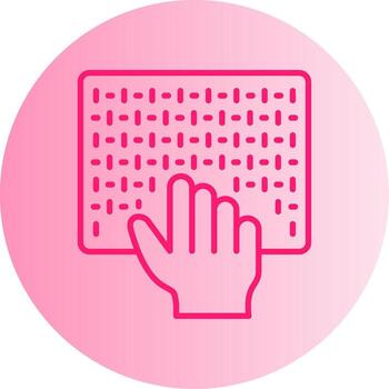 Surface Texture Feel Symbol Gradient Dual Tone Circle vector