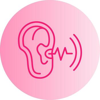 Auditory Processing System Gradient Dual Tone Circle vector