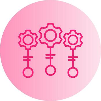 Chart Configuration Settings Gradient Dual Tone Circle vector