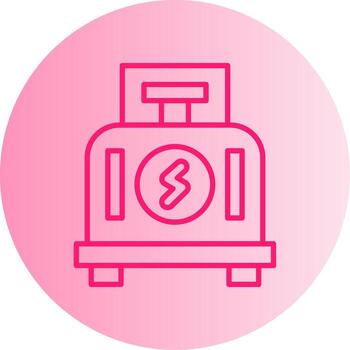 Rotating Flywheel Mechanism Gradient Dual Tone Circle vector