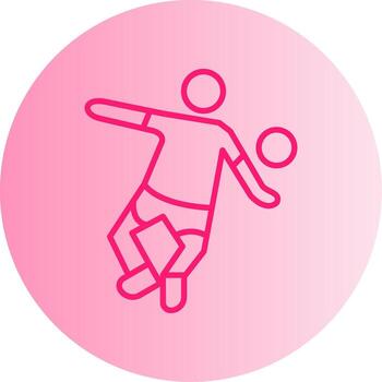 Dynamic Handball Movement Gradient Dual Tone Circle vector