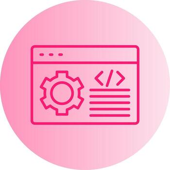 software programa desarrollo degradado doble tono circulo vector