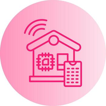 alto velocidad procesador degradado doble tono circulo vector