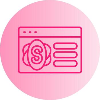 Semantic Web Technology Gradient Dual Tone Circle vector