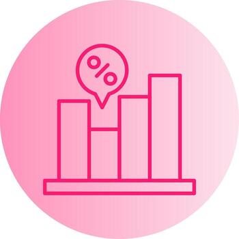 analítico datos grafico degradado doble tono circulo vector