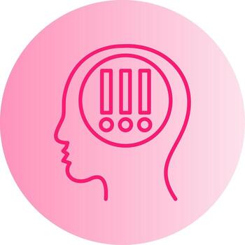 Obsessive Thought Pattern Gradient Dual Tone Circle vector