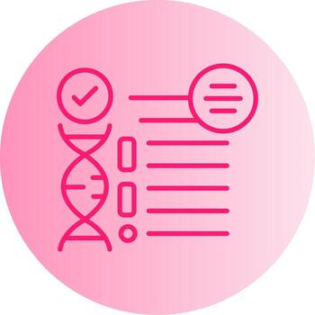 DNA Testing Procedure Gradient Dual Tone Circle vector