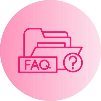 Preguntas más frecuentes ayuda carpeta degradado doble tono circulo vector