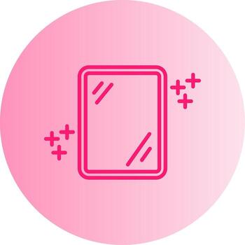 Reflection in Mirror Gradient Dual Tone Circle vector