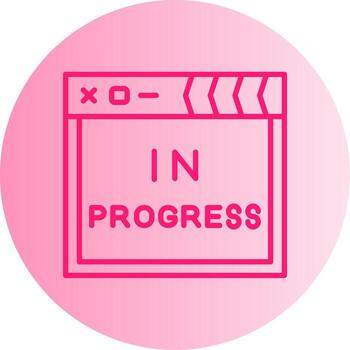 Work In Progress Update Gradient Dual Tone Circle vector