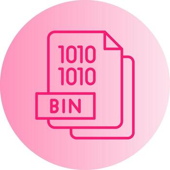 binario compartimiento archivo degradado doble tono circulo vector