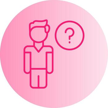 desafiante tarea dificultad degradado doble tono circulo vector