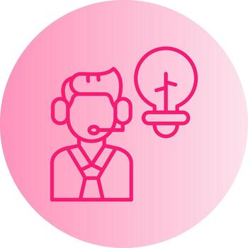 problema resolviendo soluciones degradado doble tono circulo vector