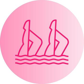 Synchronized Swimming Routine Gradient Dual Tone Circle vector